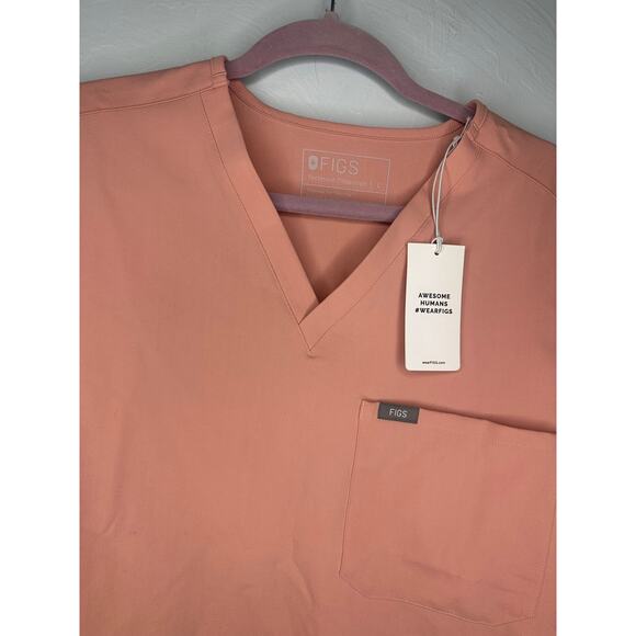 FIGS Catarina One-Pocket Scrub Top Size Large Pink Nurse Scrubs Blush NWT - Picture 2 of 6